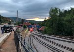 Sun sets over the Manitou and Pikes Peak Station